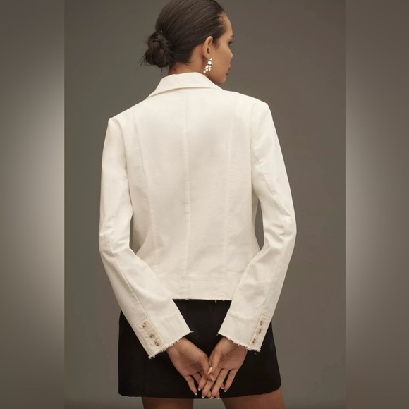 ANTHROPOLOGIE Pilcro Fray Hem Blazer NWT Size XX-Small - Picture 2 of 7